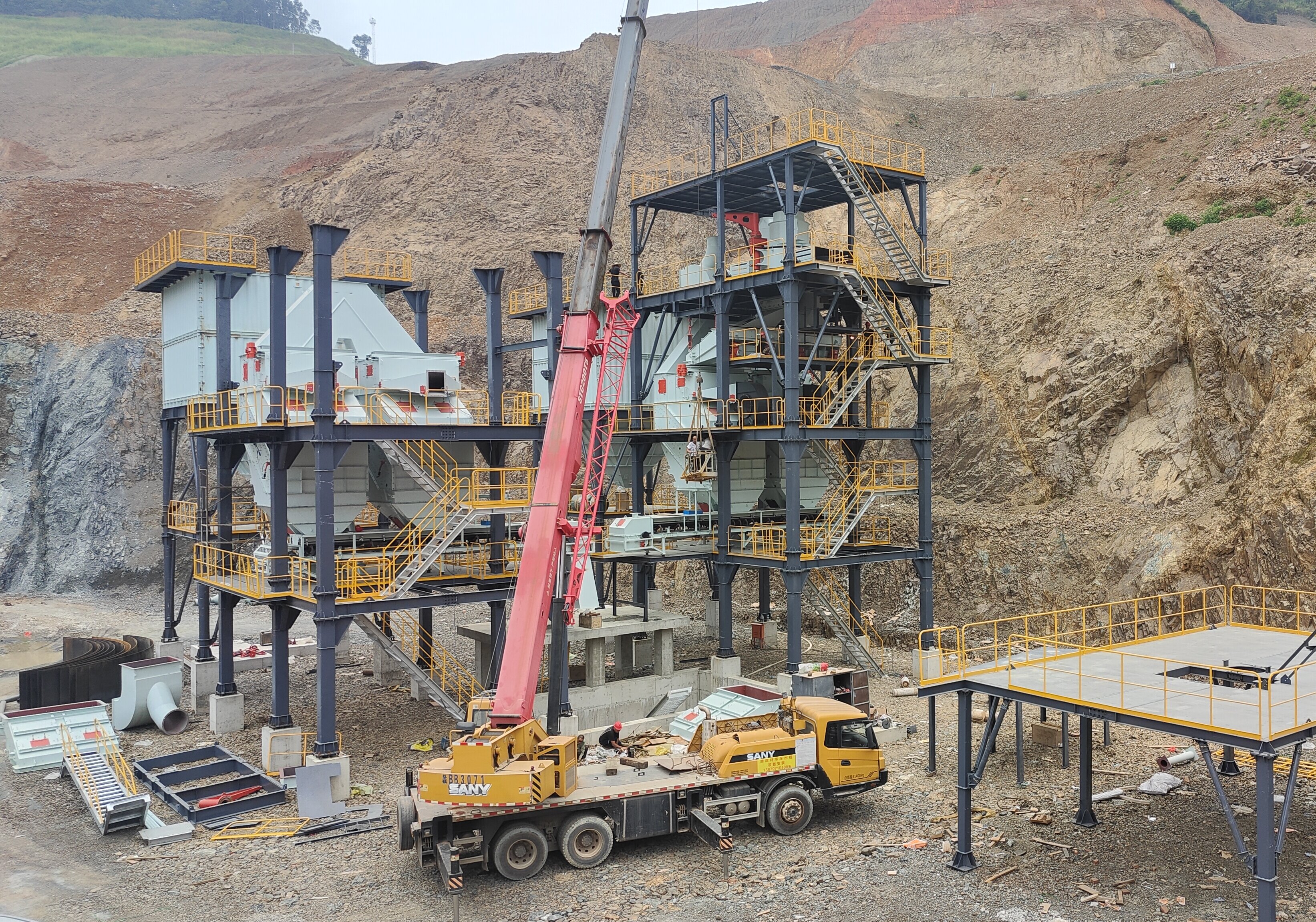 石粉料制砂楼：轻松处理含粉高且无需水洗烘干的难题